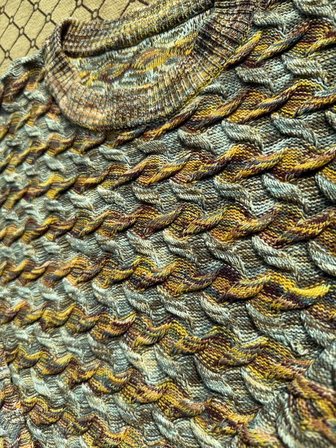 옐로우 믹스 니트 상품이미지3