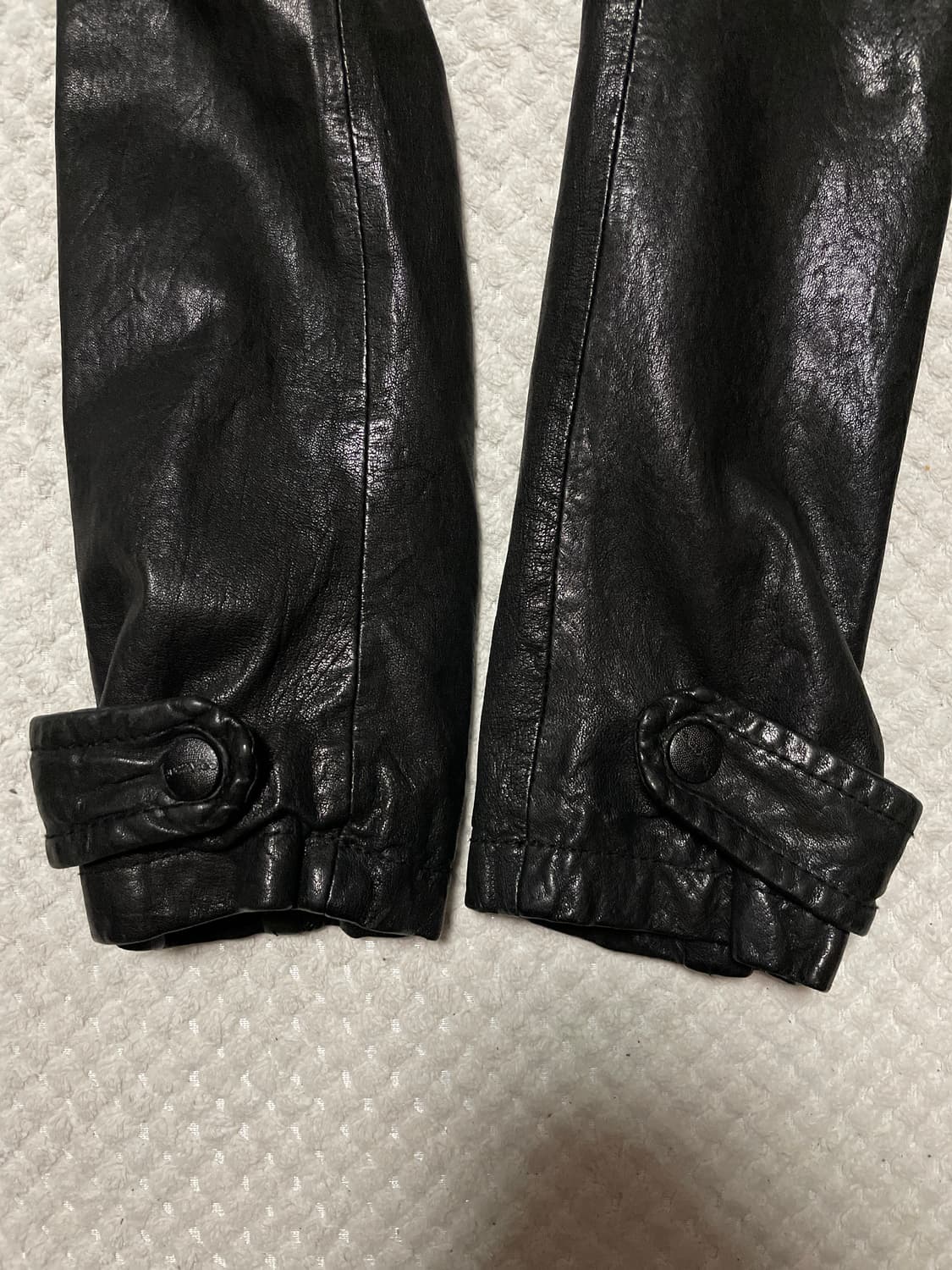 BUCKAROO 웨스턴 무드 램스킨 양가죽 절개 포켓 레더 자켓 상품이미지6