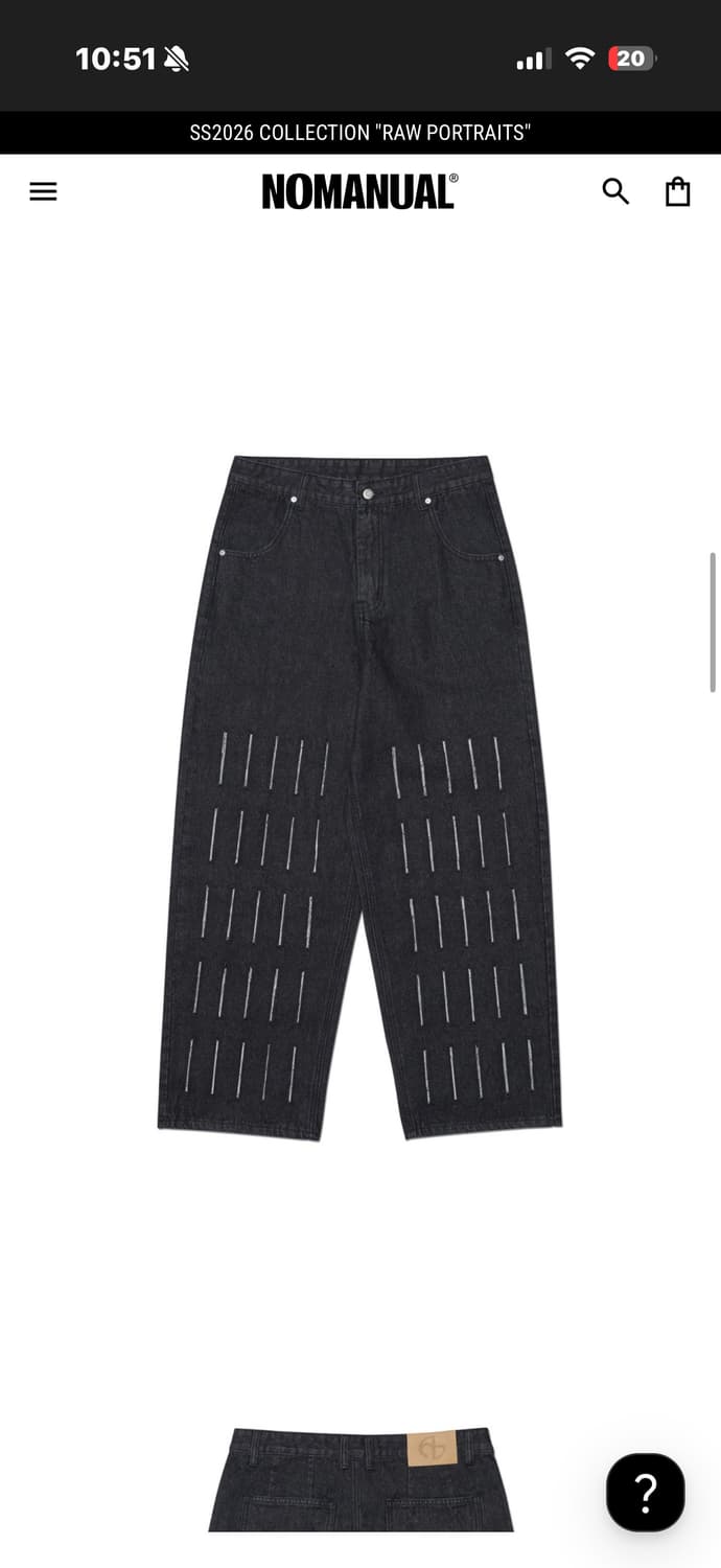 노매뉴얼 케이지 데님팬츠 상품이미지2