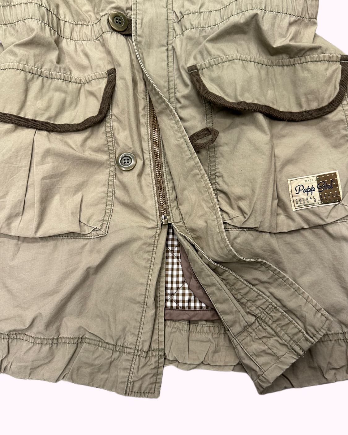 vintage khaki collar parka 상품이미지4