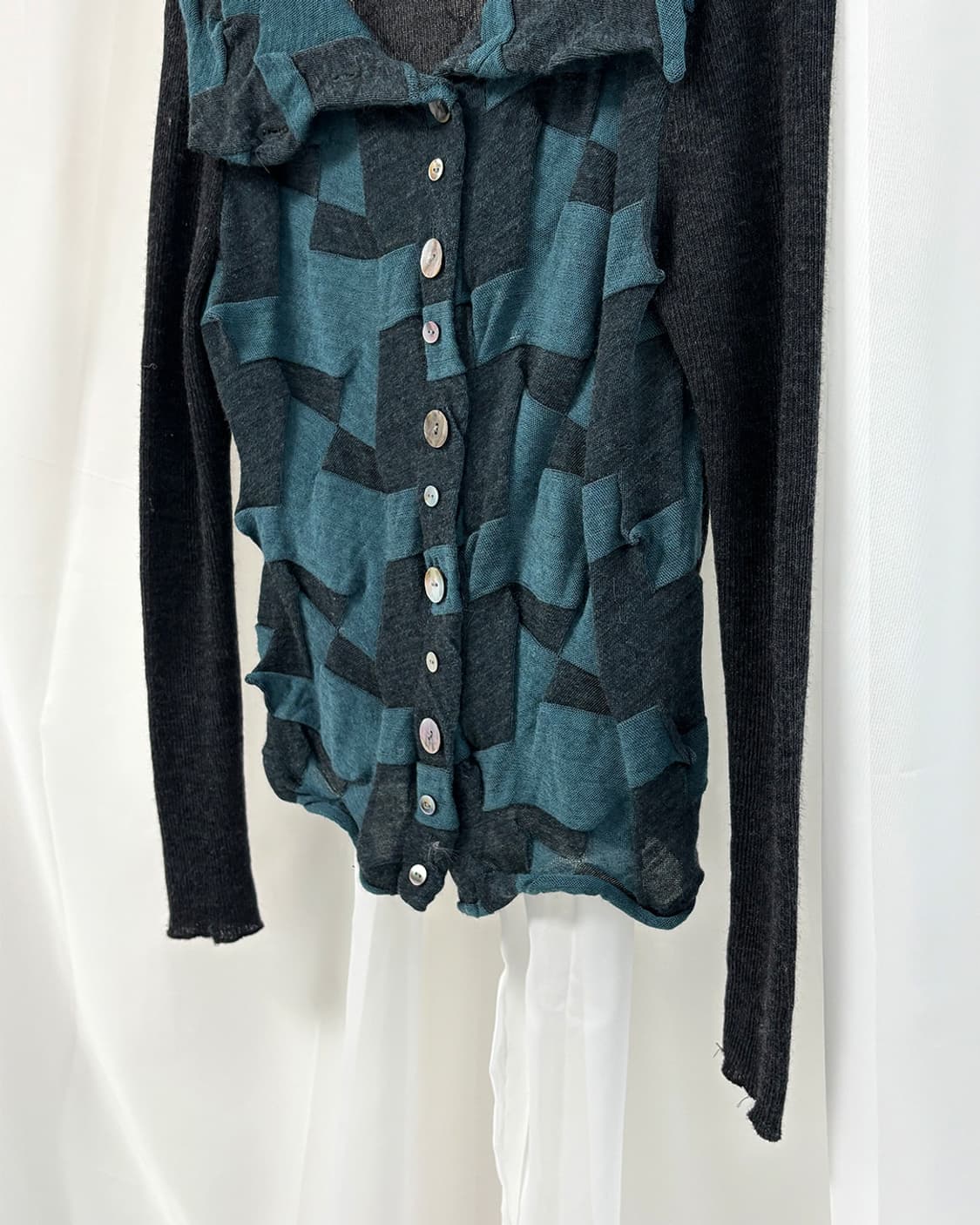 royal ascot 언밸런스 체커보드 버튼업 가디건 상품이미지5