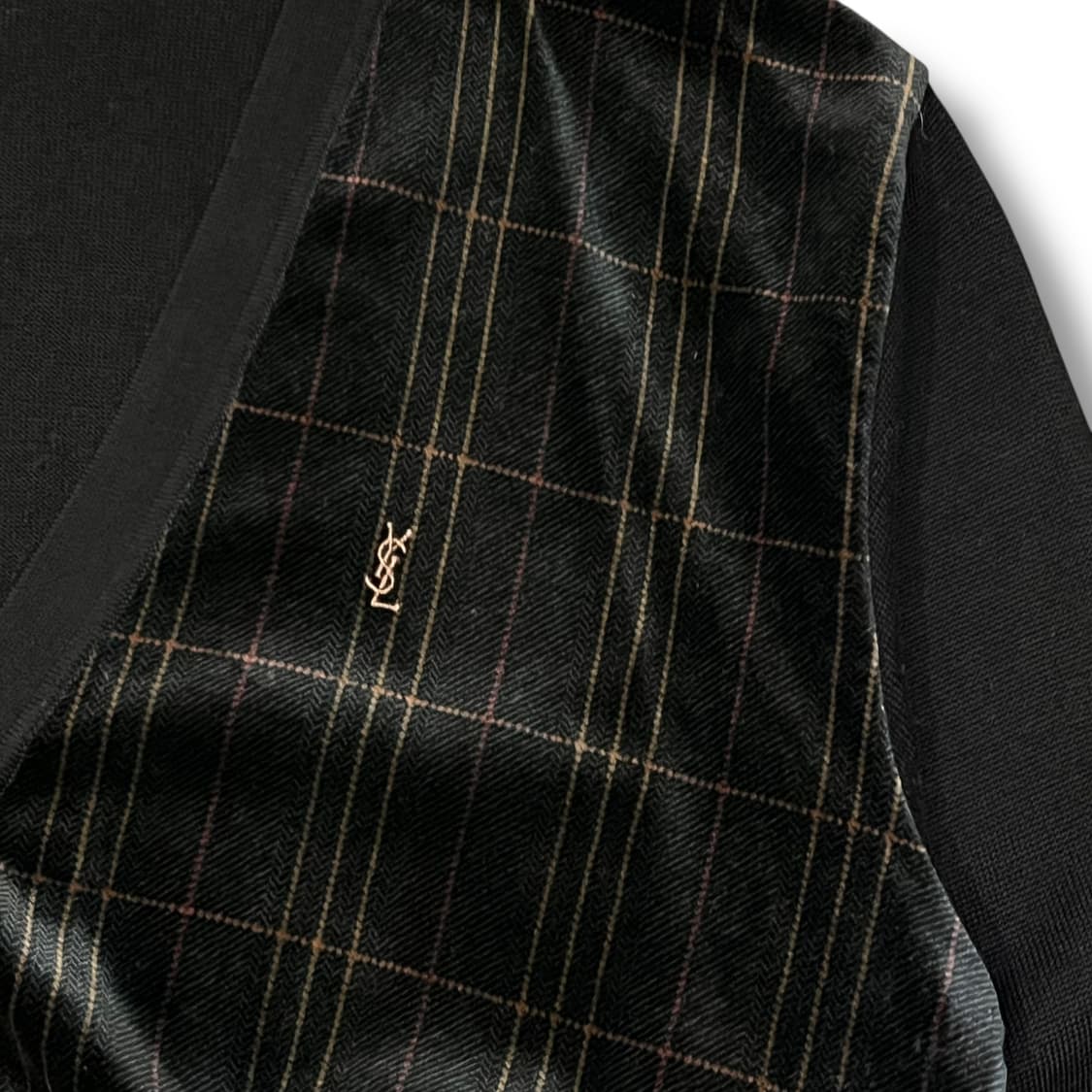  입생로랑 체크 니트 가디건 y14401 상품이미지5