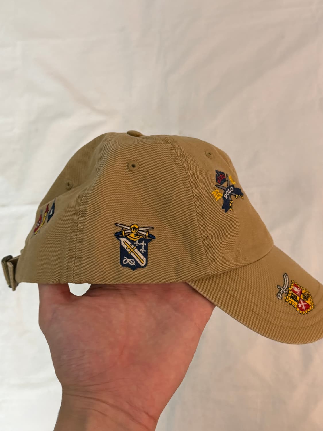 폴로 랄프로렌 멀티패치 자수로고 볼캡 베이지 상품이미지3