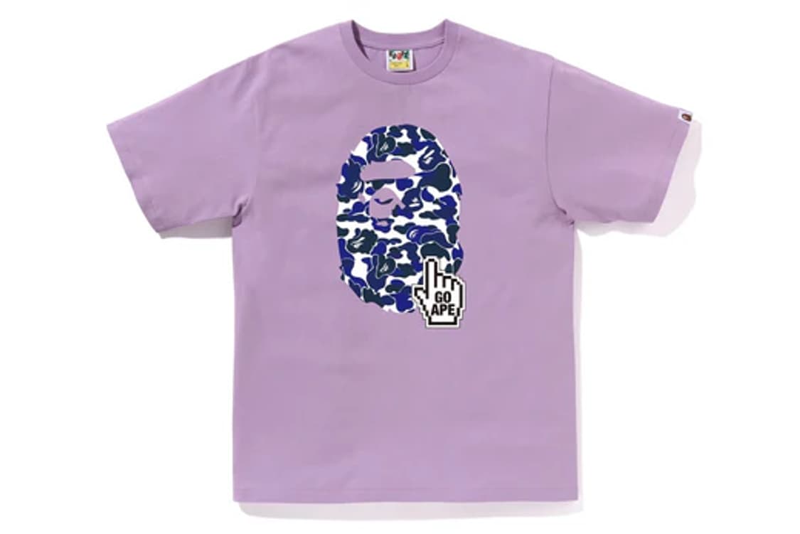 [2XL] 베이프 온라인 익스클루시브 반팔티 퍼플 상품이미지1