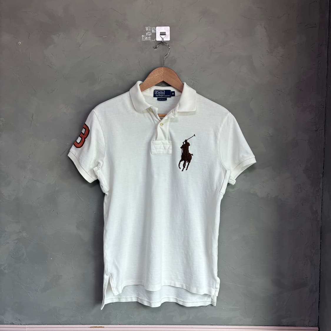 폴로 랄프로렌 빅포니 카라티 아이보리 브라운 상품이미지1