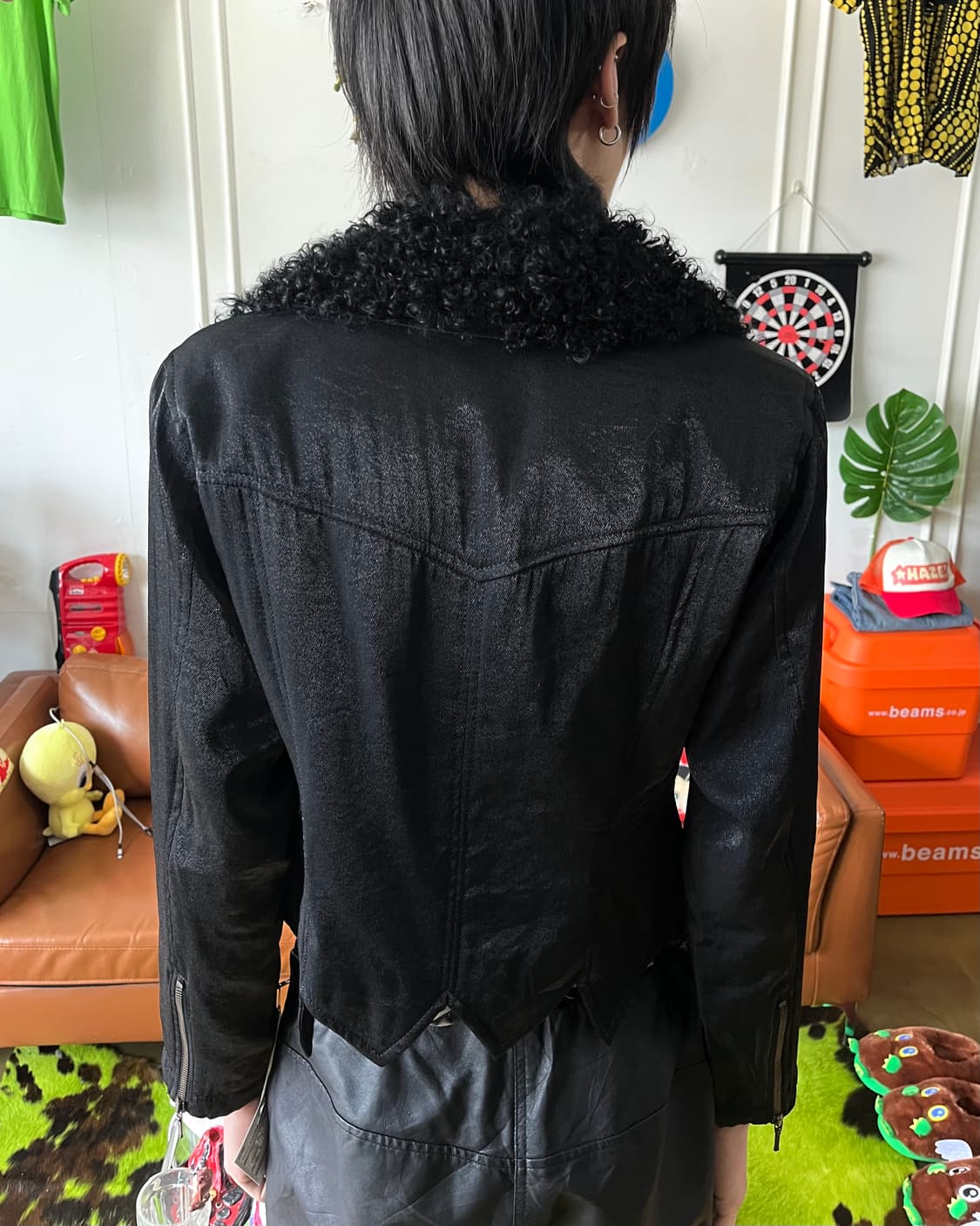 Ca Et La サエラ Tibet Lamb Fur Trim Jacket 상품이미지3