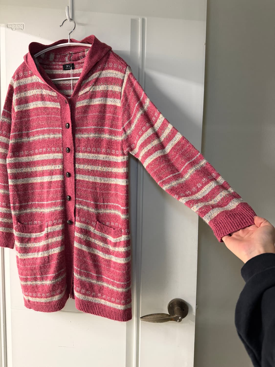 일본빈티지 모리 핑크 롱가디건 상품이미지7