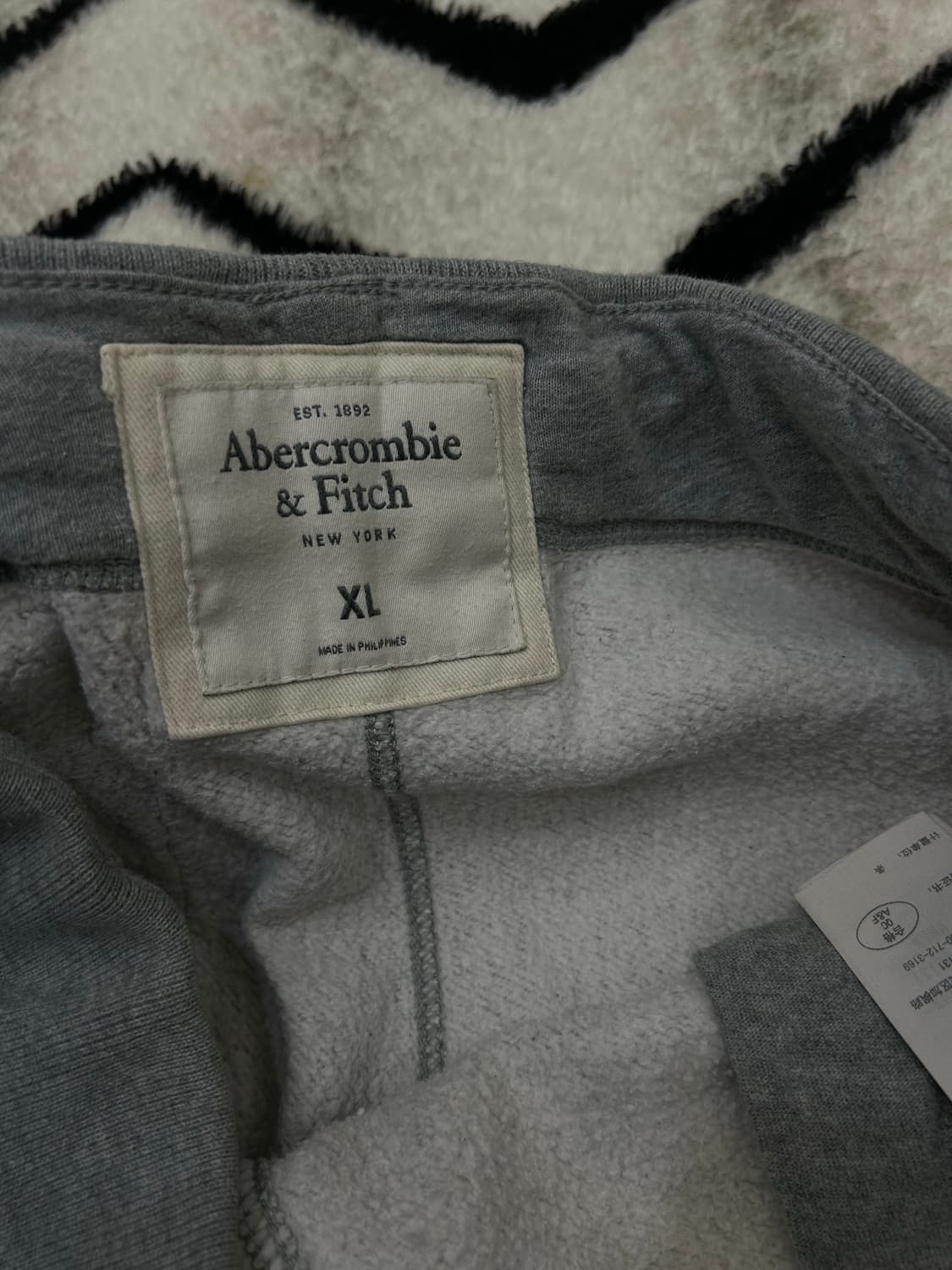 [XL]아베크롬비 스펠아웃 트레이닝 팬츠/그레이/기모 상품이미지4