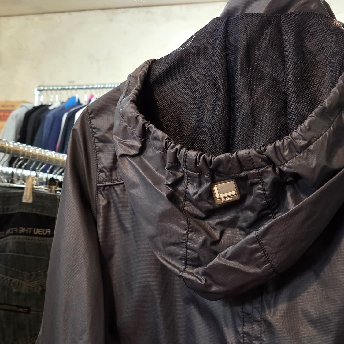 후부 네이비 후드 바람막이 자켓 상품이미지6