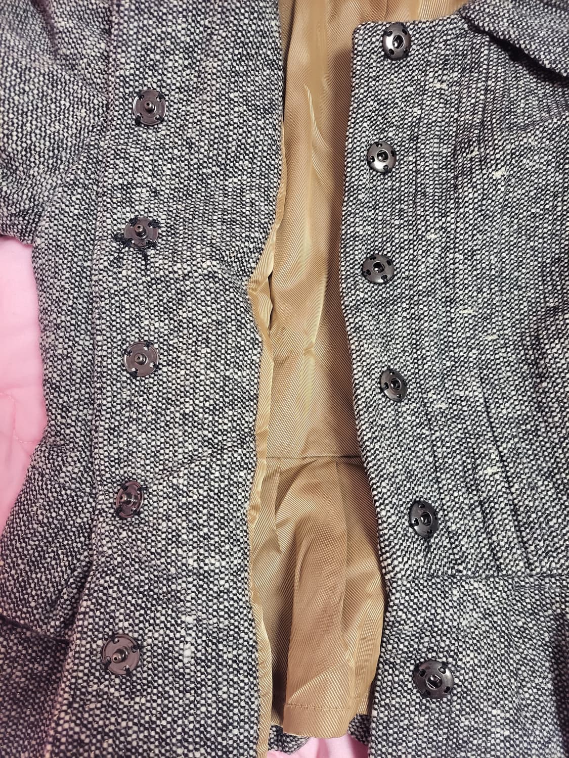급처상태좋음!LINE 라인 소매 러플나팔 비즈장식 트위드자켓 오즈세컨st 상품이미지5