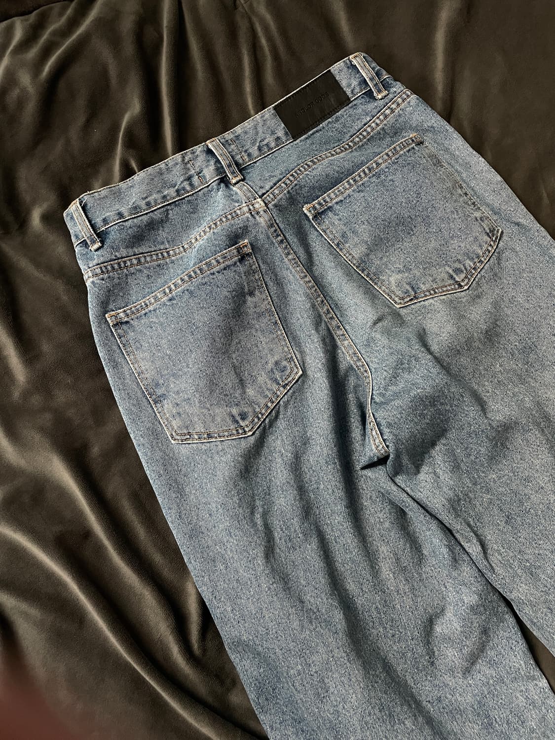 어널러코드 원턱 데님 와이드 팬츠 M 상품이미지3