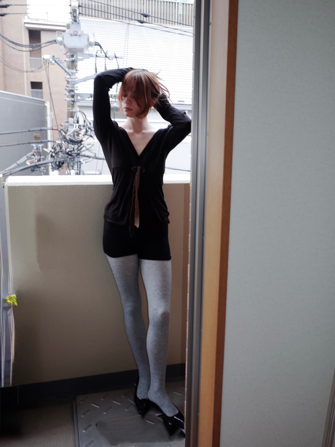 막스마라 딥 브이넥 리본 타이 탑 상품이미지5