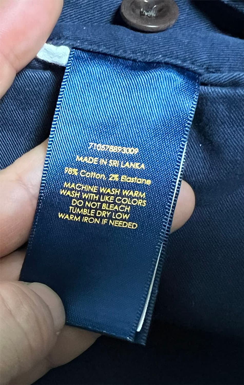 POLO 폴로 남자 면바지 춘추 스키니핏 캐주얼 네이비 스판 XL 34 상품이미지6