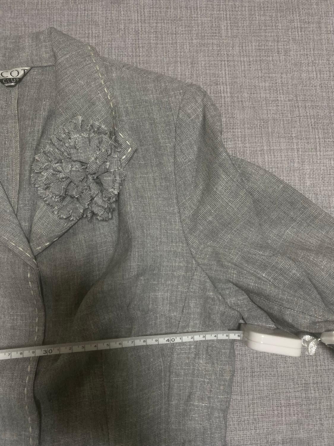 일본빈티지 Scot 달천깔페어리 바선생 플라워코사지 할메카지자켓 그레이 상품이미지3