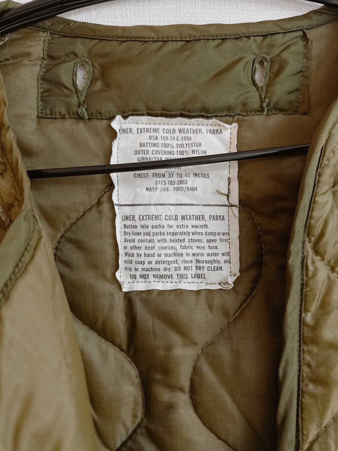 오리지널 밀리터리 M65 피시테일 파카 내피세트 상품이미지5