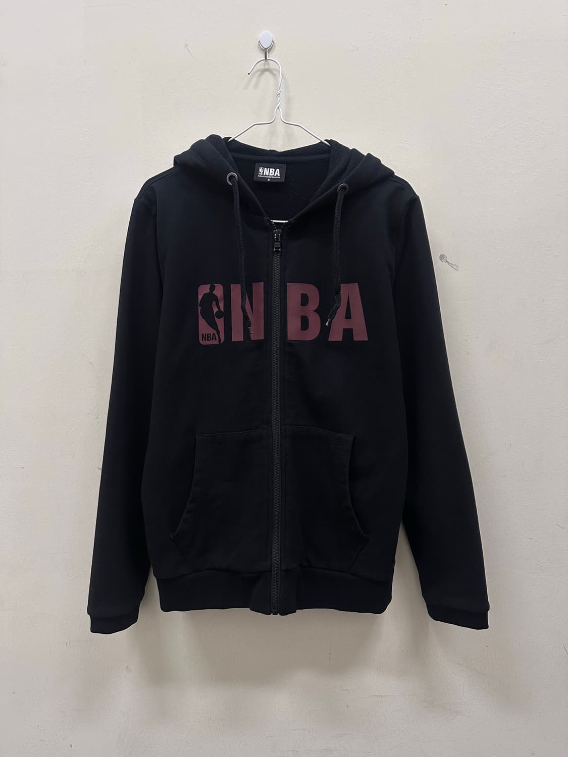 NBA 블랙 버건디로고 후드집업 상품이미지4