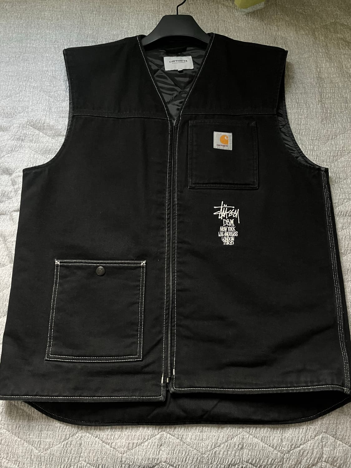 도버스트릿마켓 스투시 & 칼하트 WIP 베스트 (XL) 상품이미지1