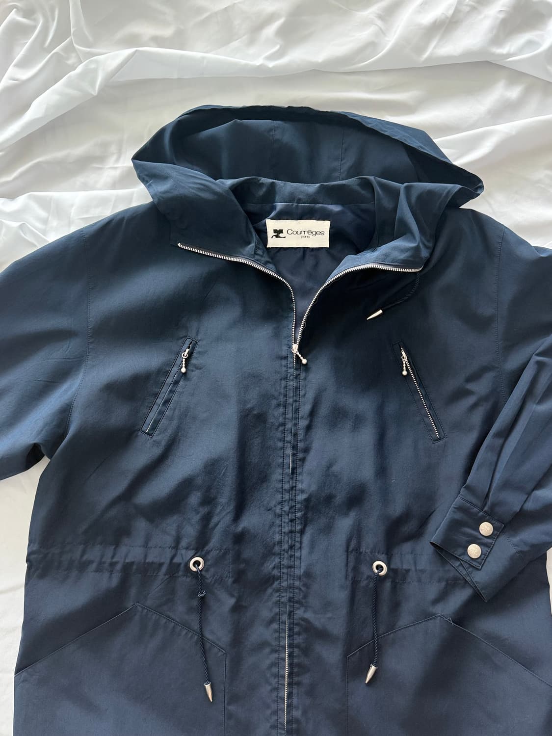 꾸레쥬 네이비 바람막이 자켓 점퍼 상품이미지1