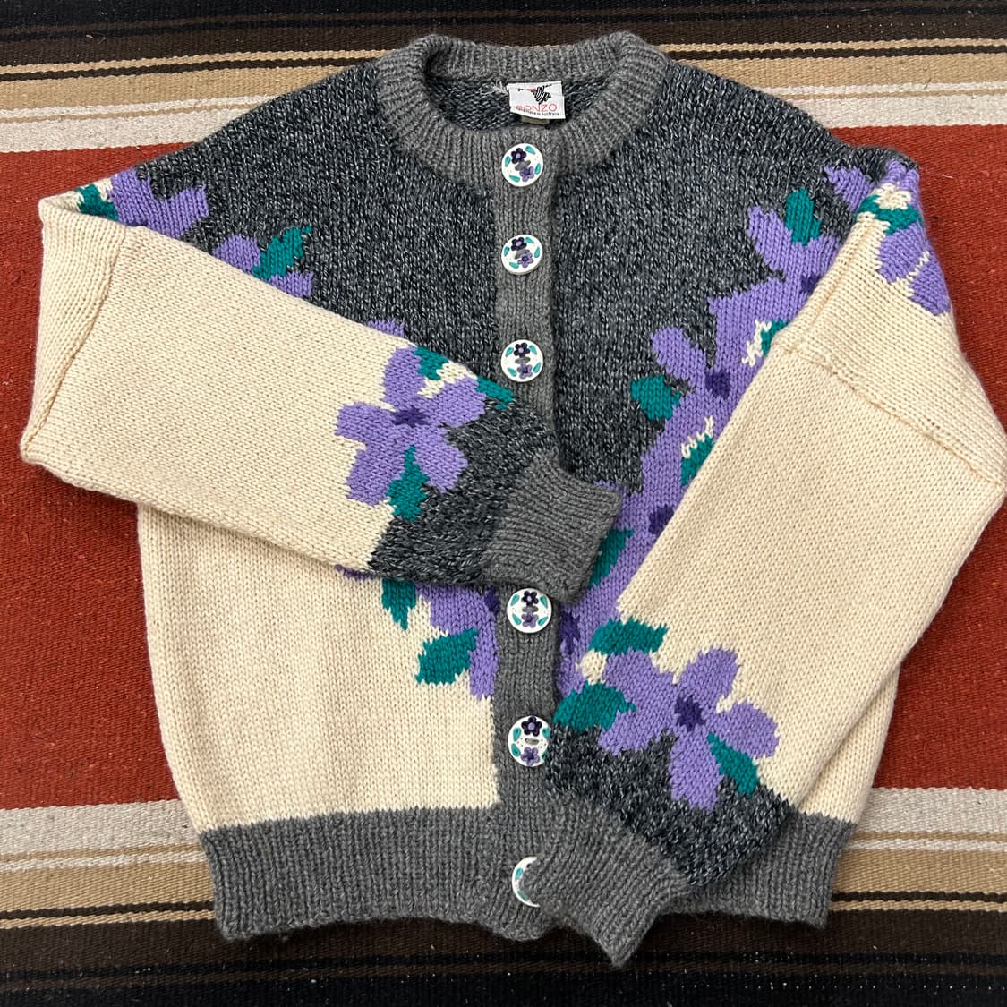 Bonzo 패턴 핸드메이드 가디건 상품이미지1