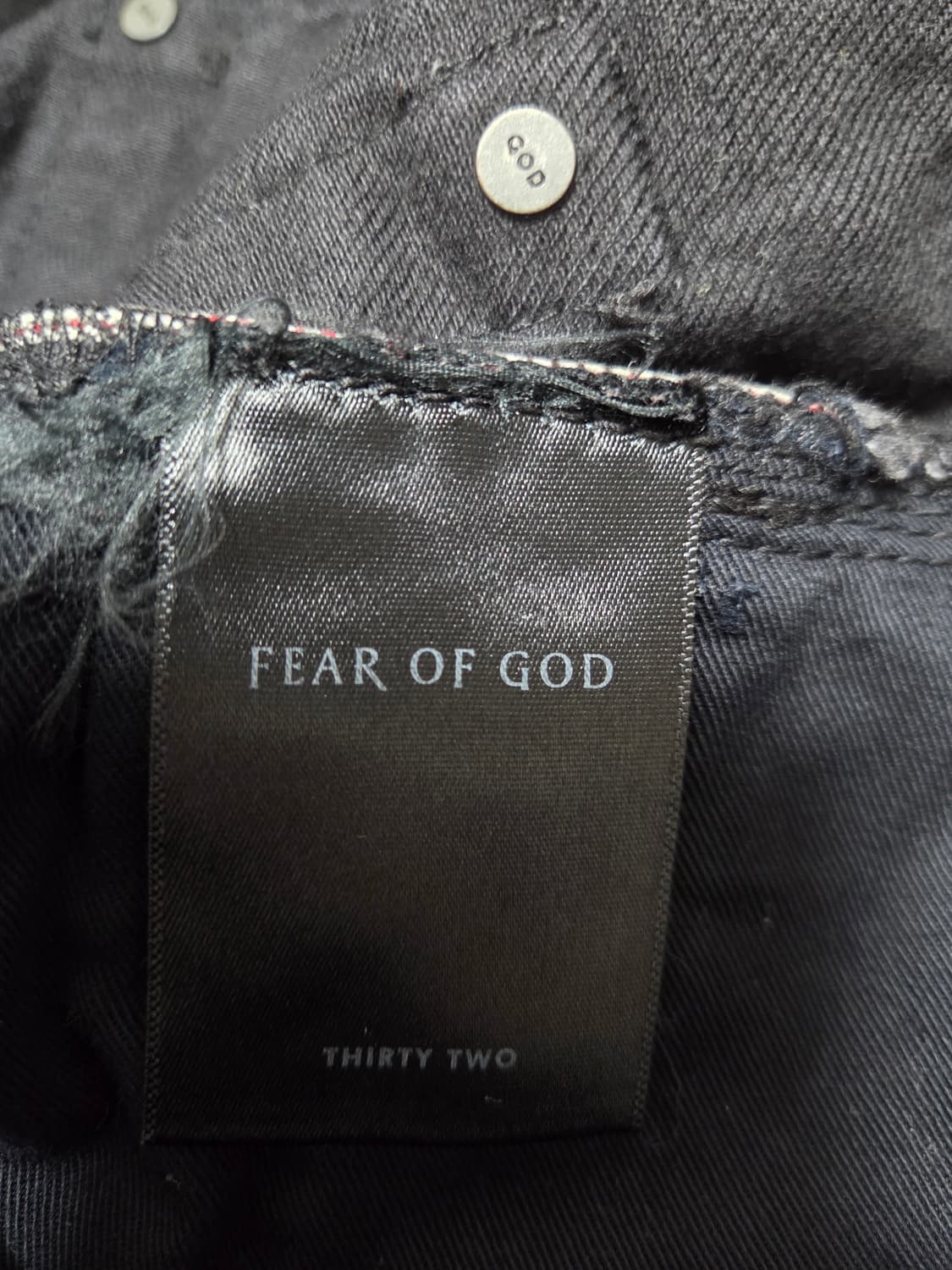 피어오브갓 4th 블랙 디스트로이드 데님팬츠 상품이미지6