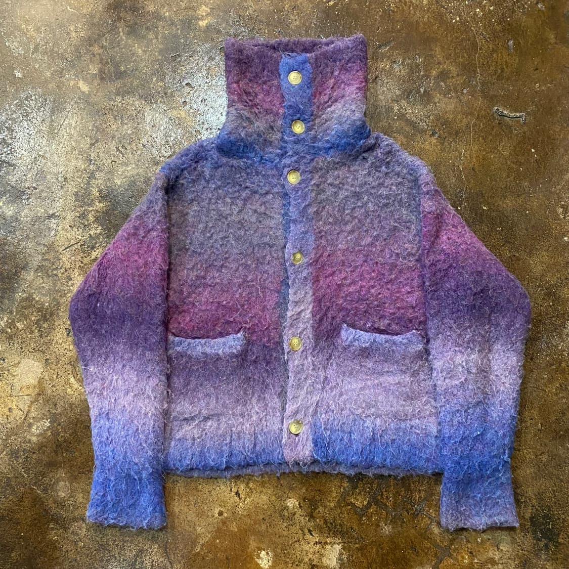 KAMIYA Sailor-Collar Knit Jacket 상품이미지1