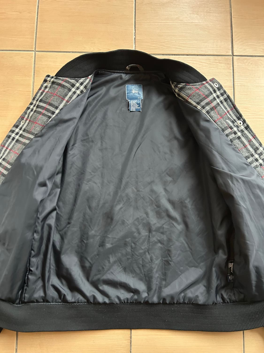 00’s 스투시 버버리 봄버자켓 상품이미지5