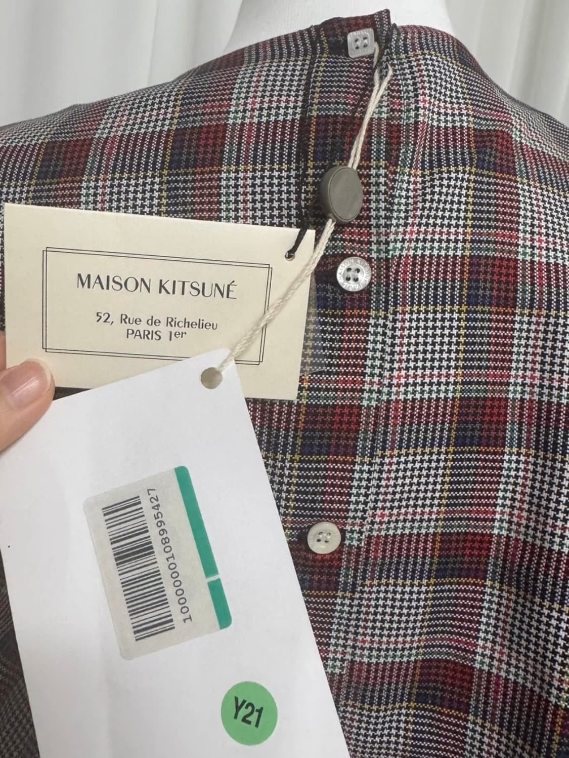 [새상품] 메종키츠네 체크 원피스 상품이미지3