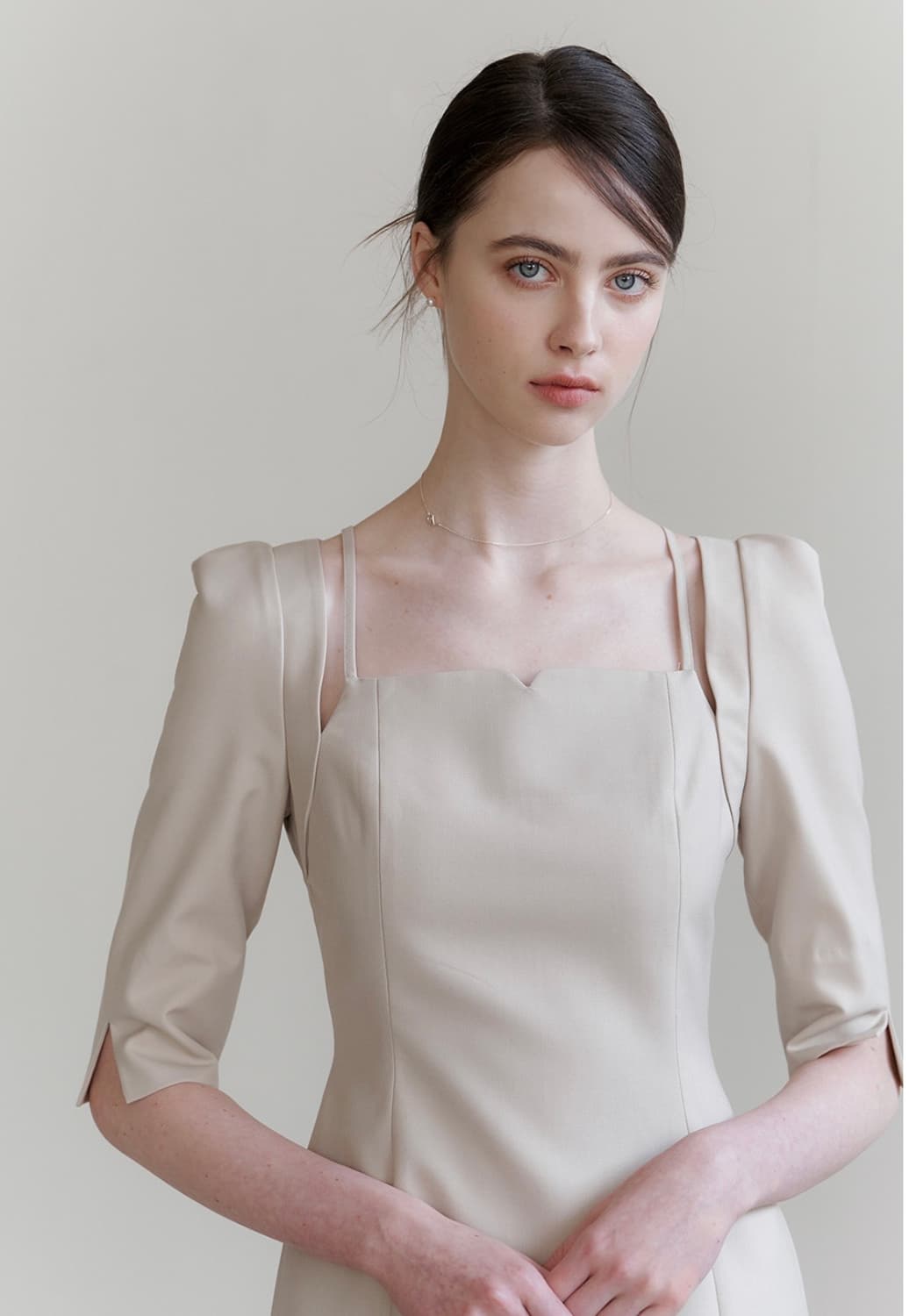 플로움 flowoom andy dress beige 상품이미지1