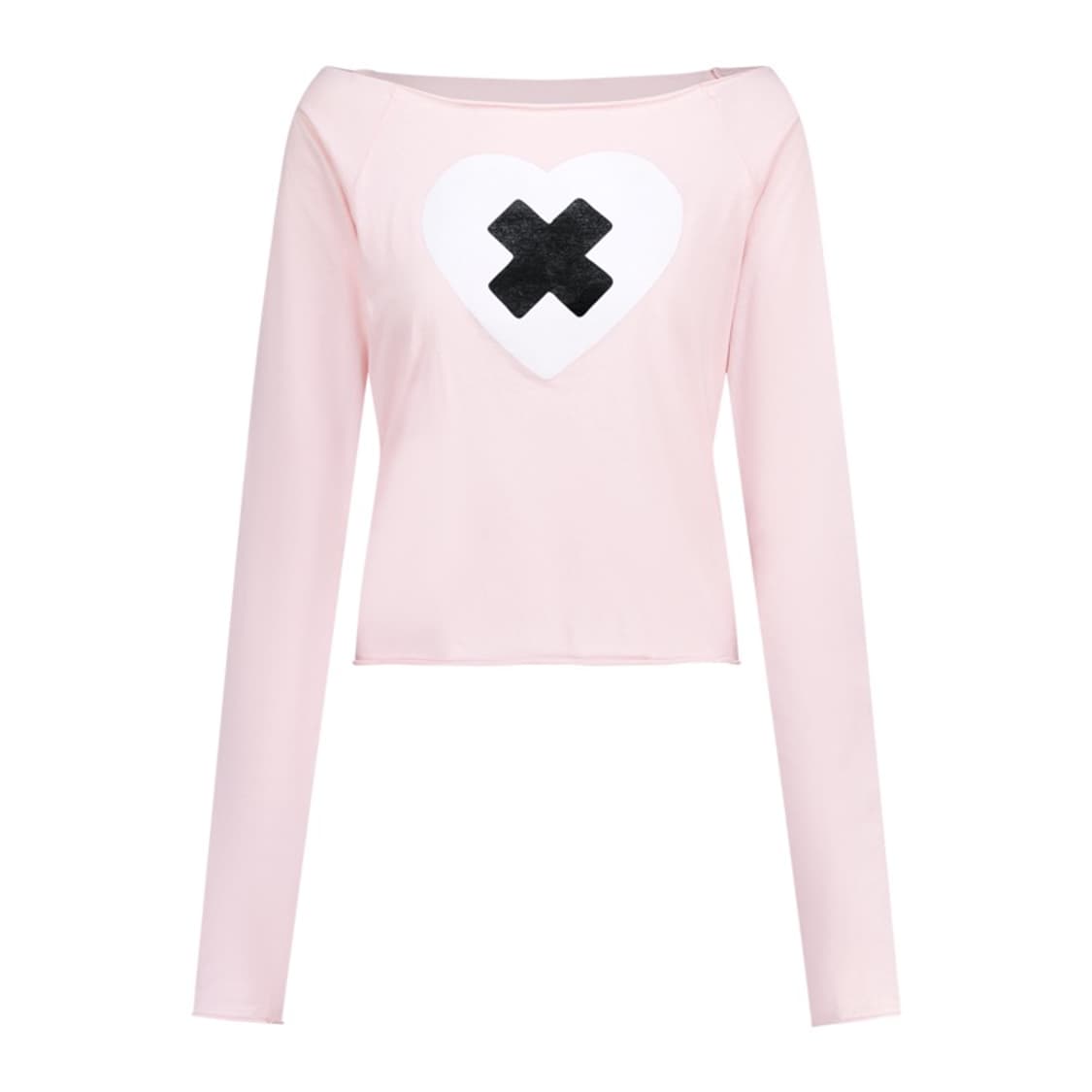 샵페어리 cross heart cut off t-shirt 상품이미지1