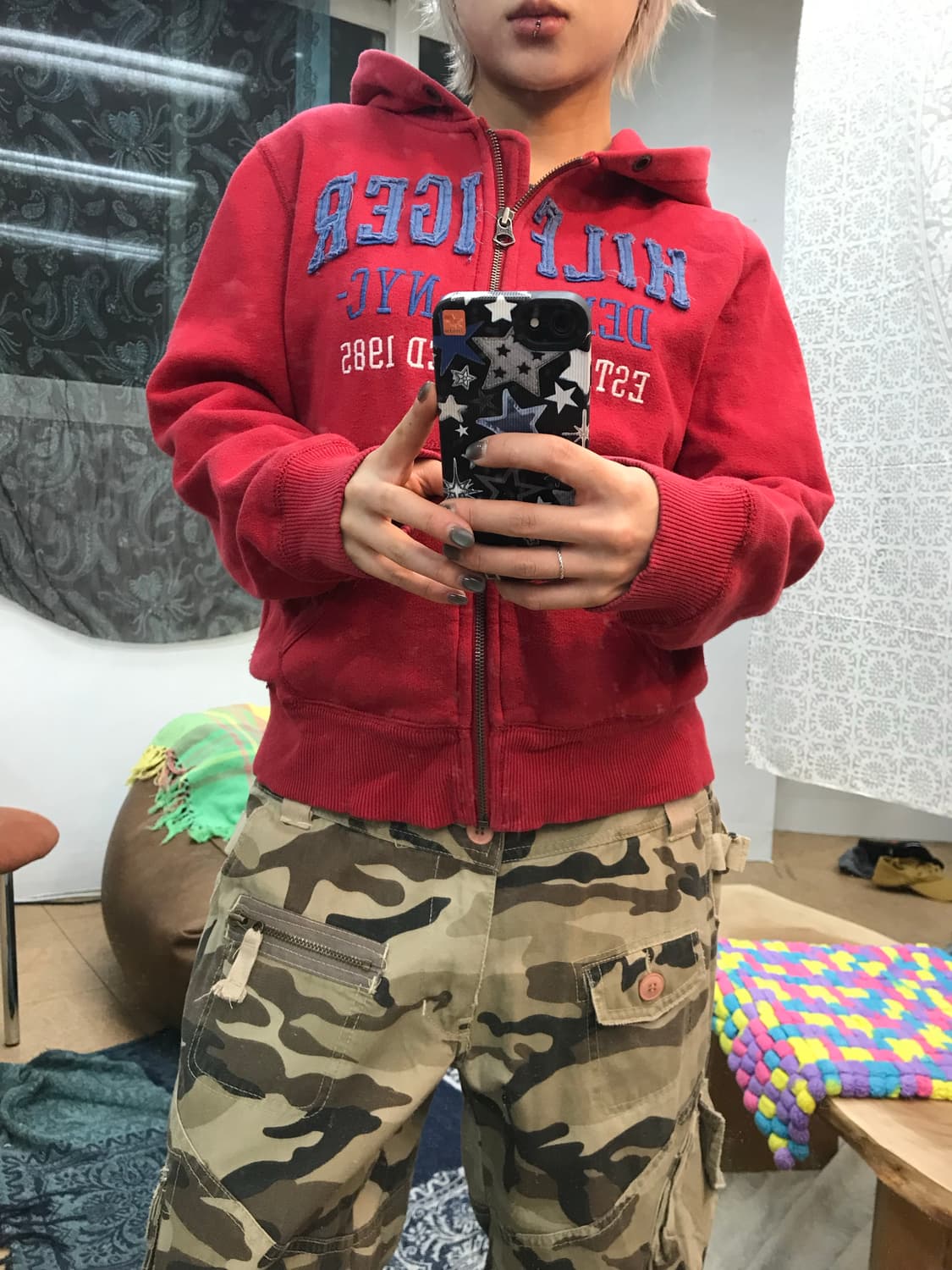 타미힐피거 기모 자수 후드집업  상품이미지2