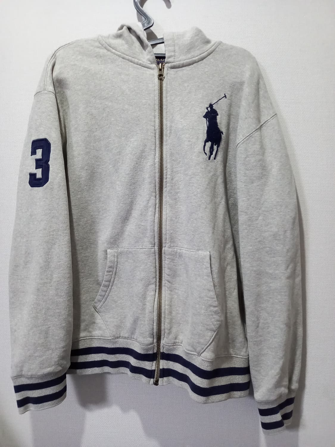 폴로 POLO 랄프로렌 그레이 빅포니 후드집업 95~100 상품이미지1
