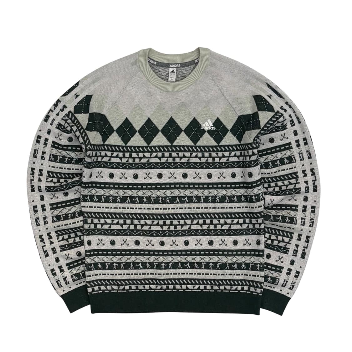 아디다스 패턴 니트 그린 상품이미지1