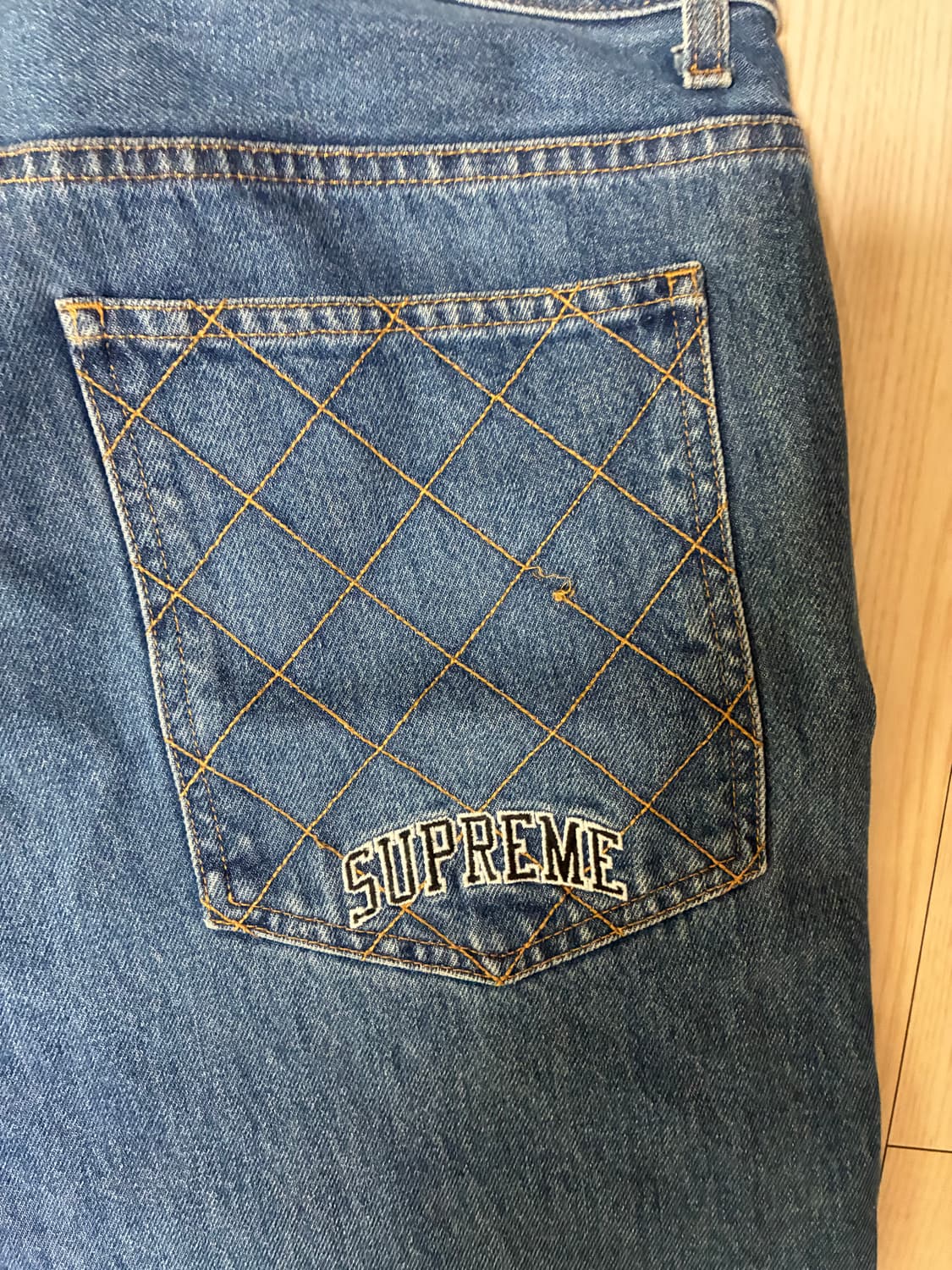 슈프림 다이아몬드 더블니 데님 36 상품이미지3