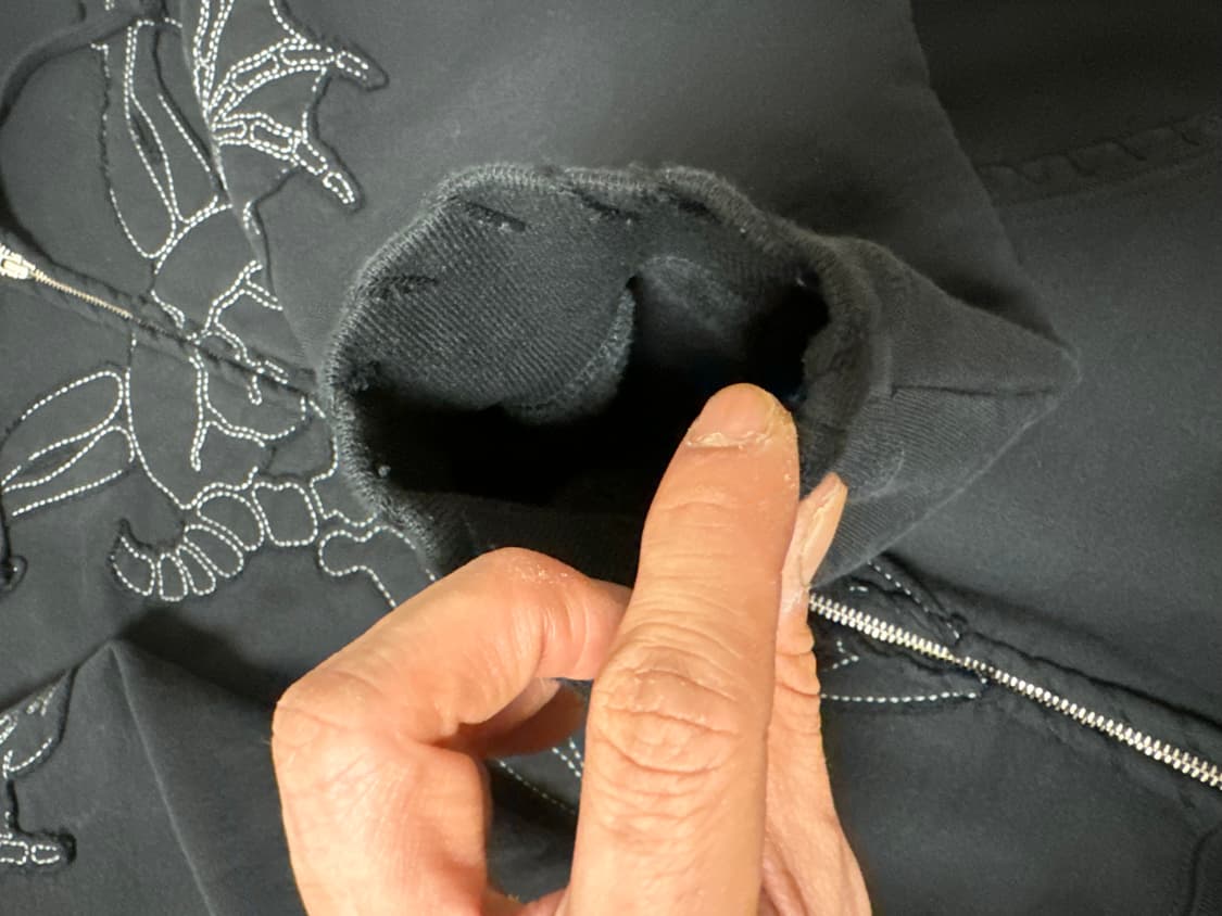 슈프림 X Y’s by 요지야마모토 집업 후드 스웨트셔츠 블랙 XL 상품이미지4