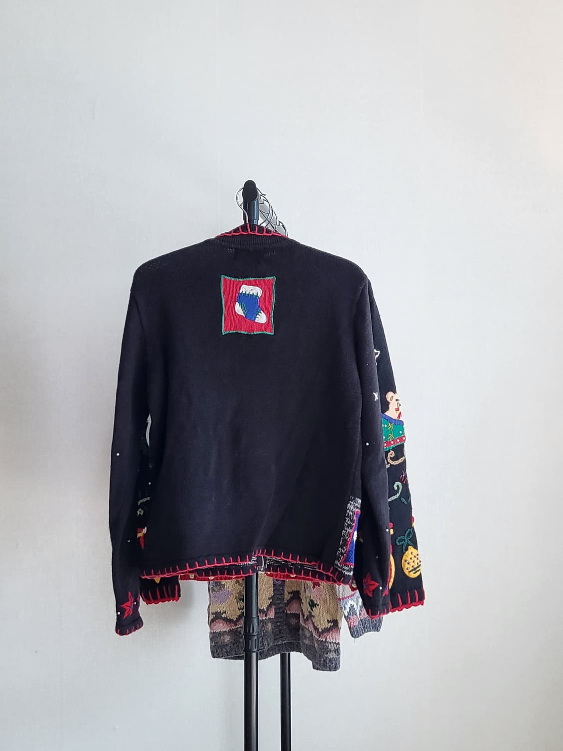 🎄크리스마스 마을을 담은 블랙 집업 가디건🎄 상품이미지2