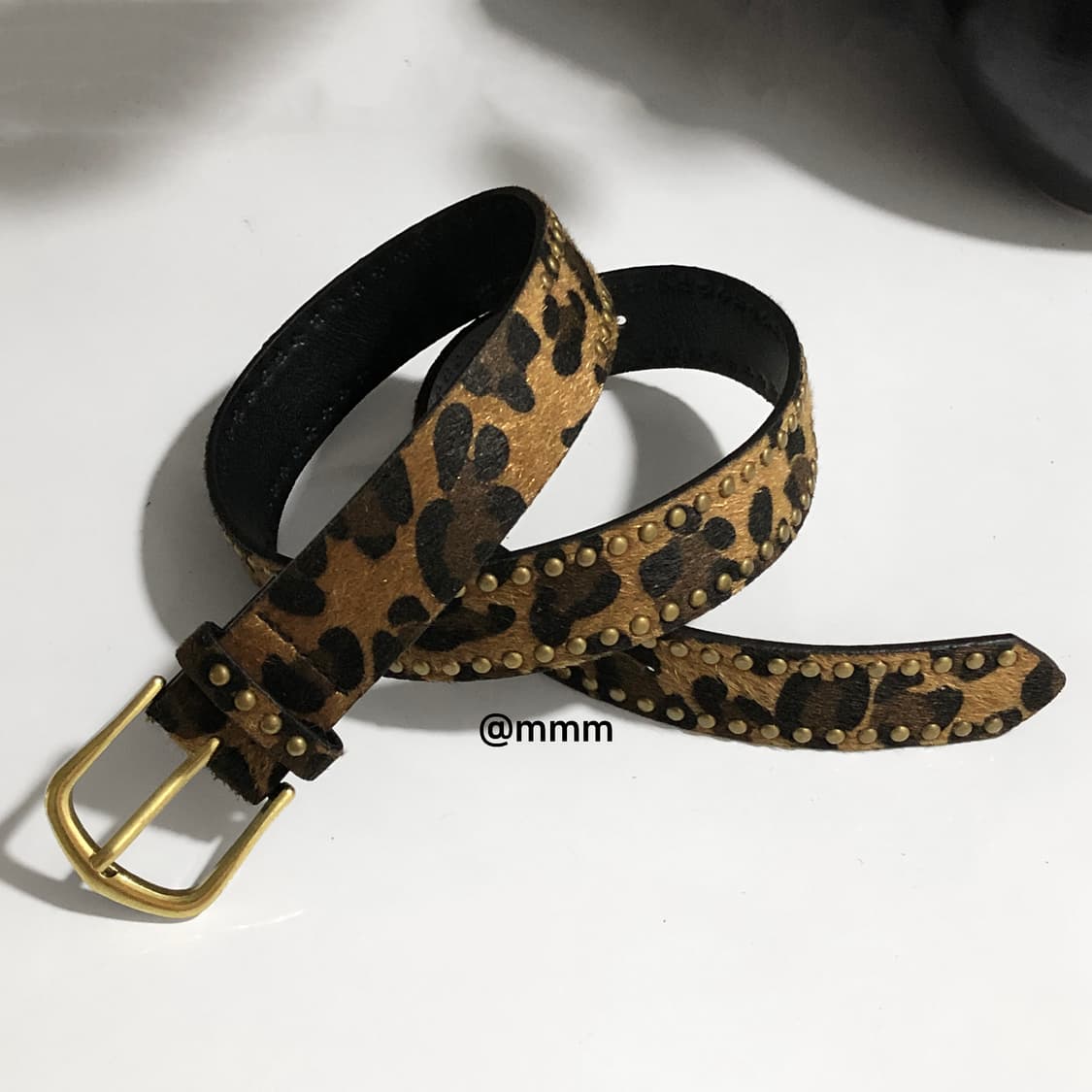 스터드 레오파드 호피 송치 벨트🐆 상품이미지5