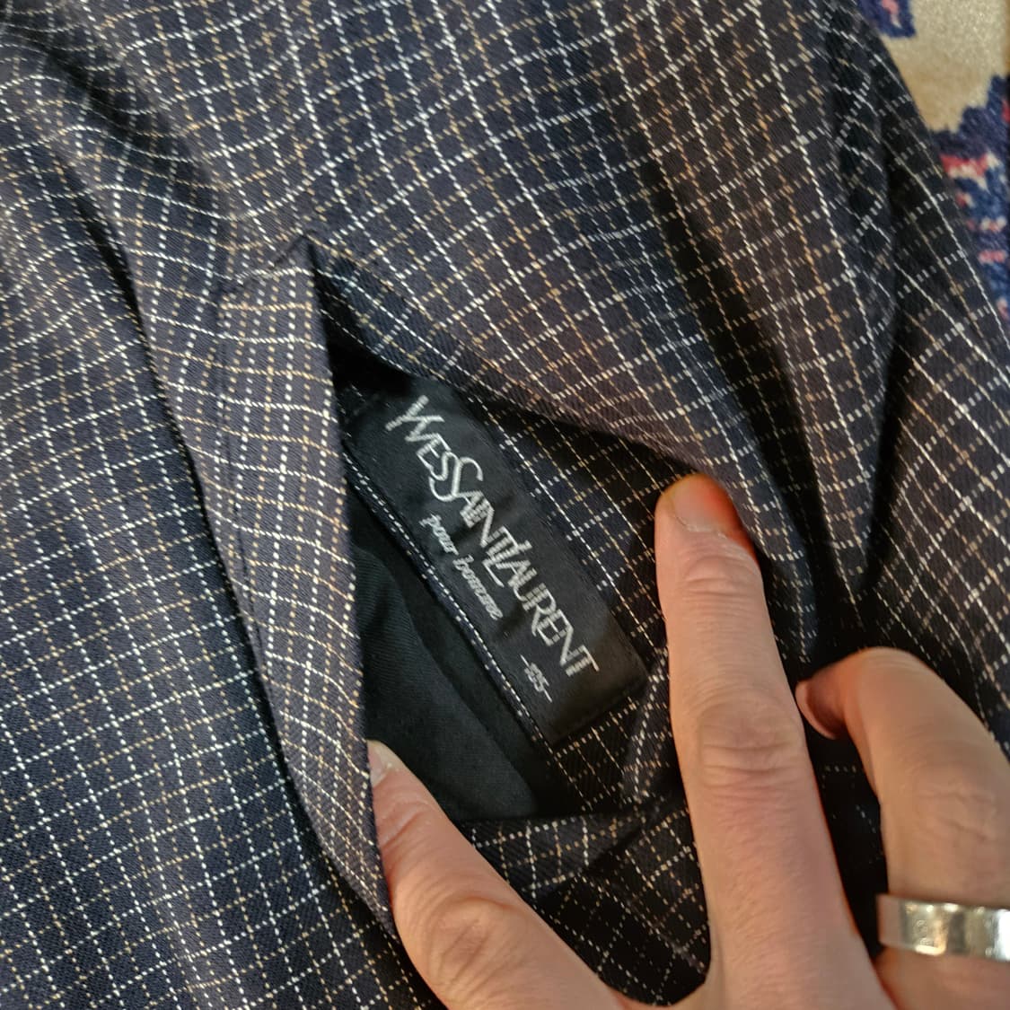 입생로랑 리버시블 시그니쳐 YSL로고 블루종자켓 100-105size 상품이미지9