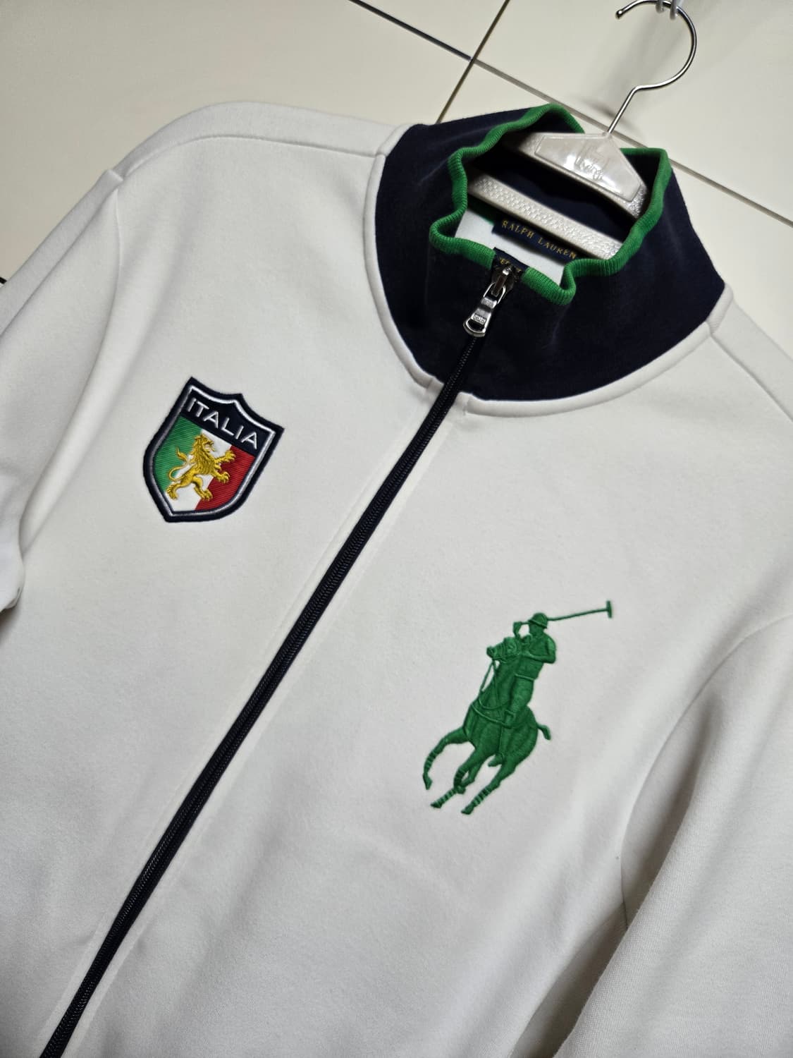 폴로랄프로렌 정품 화이트 이탈리아 빅포니 집업 상품이미지1
