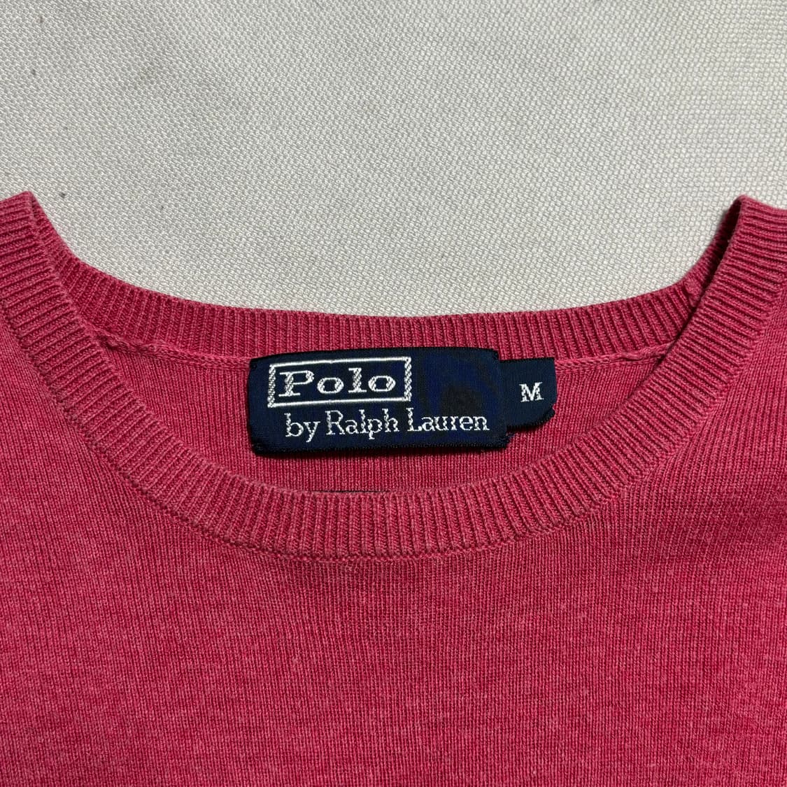 M 폴로랄프로렌 네이비 포니 핑크 울 니트 상품이미지4