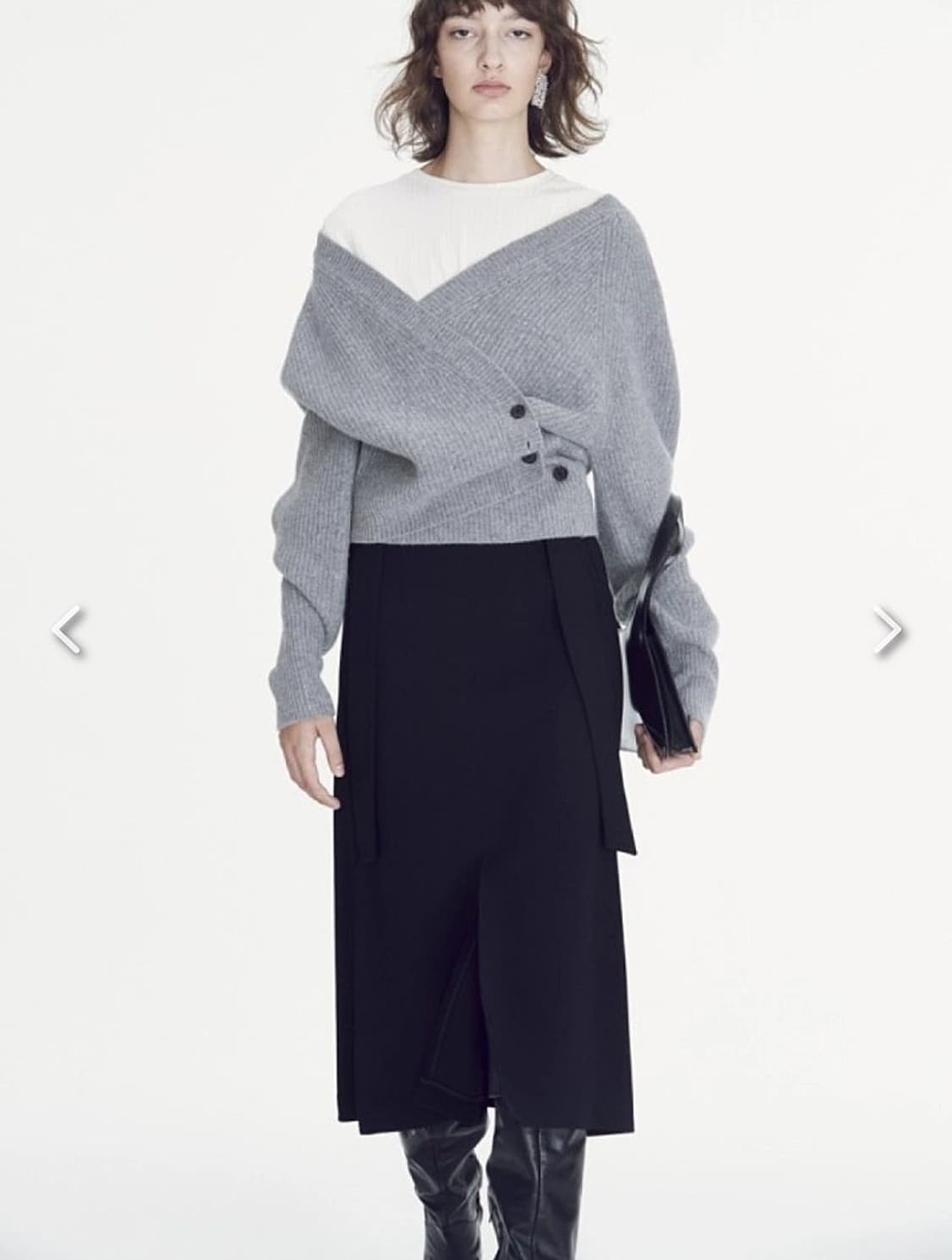 여) 렉토 사선 가디건니트  상품이미지7