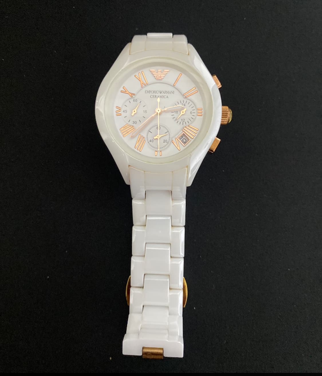정품 로즈골드 엠포리오 아르마니 세라믹 쿼츠시계(남녀공용) 상품이미지1