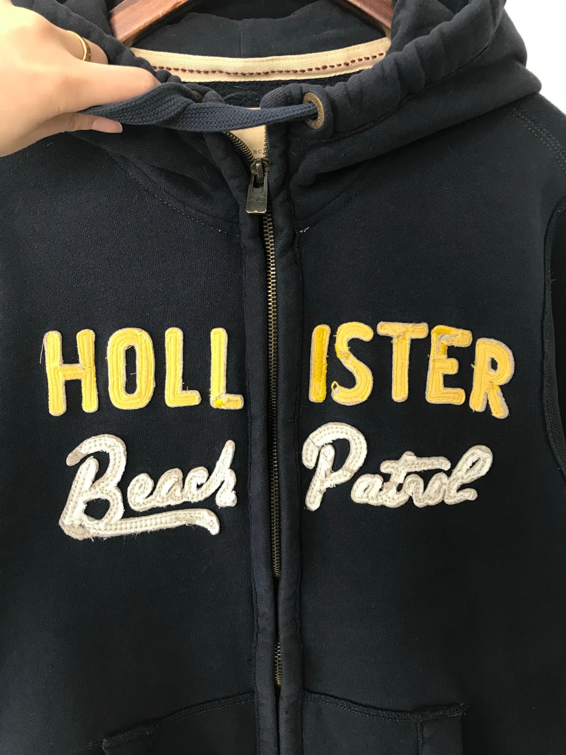 홀리스터 y2k 와투케 네이비 후드집업 상품이미지4