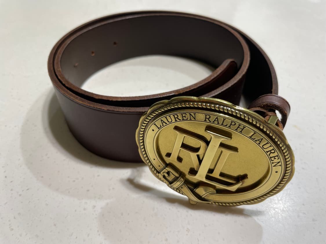 [M] RALPH LAUREN 랄프로렌 버클 레더 벨트 상품이미지1