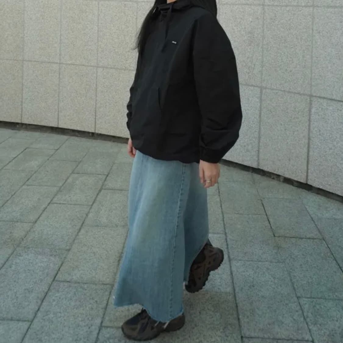 Mmlg엠엠엘지 블랙 후드 아노락 점퍼 상품이미지2