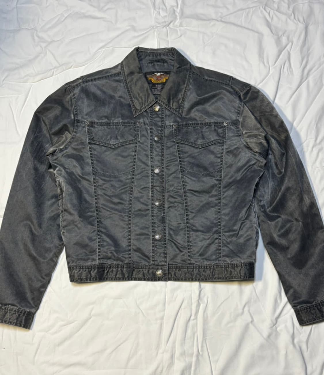 90s 할리데이비슨 하드 나일론 바이커 트러커 자켓 상품이미지1