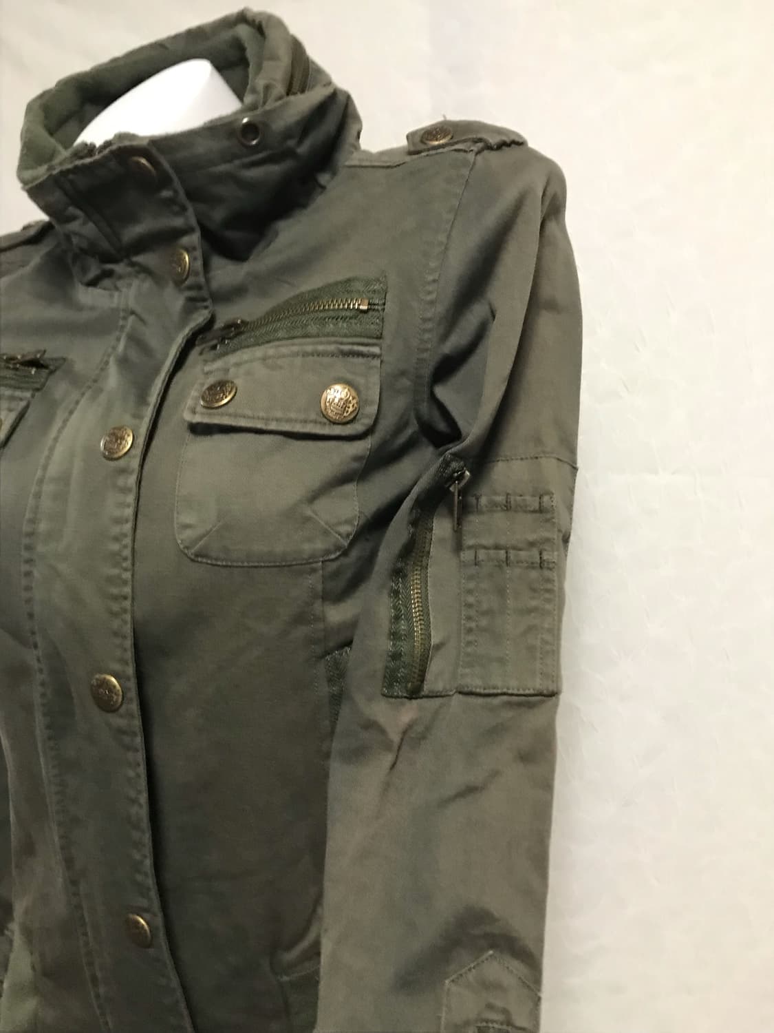 빈티지 00s y2k 하이넥 집업 버튼 자켓 점퍼 상품이미지6