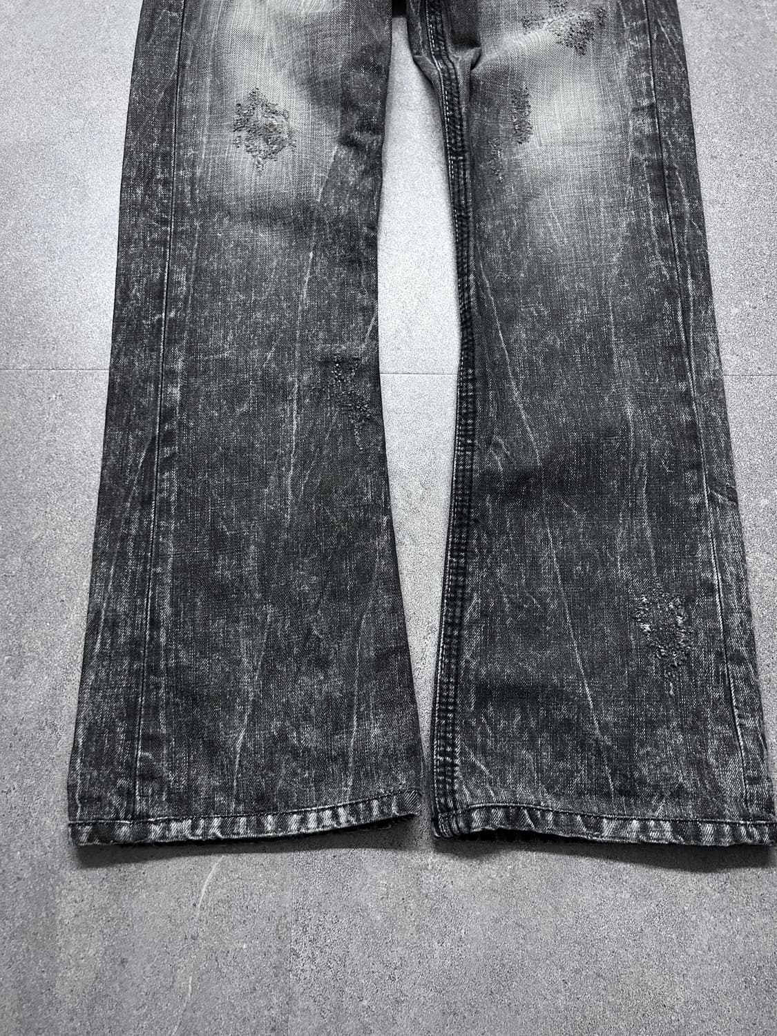 레더 패치 워싱 데님 상품이미지6