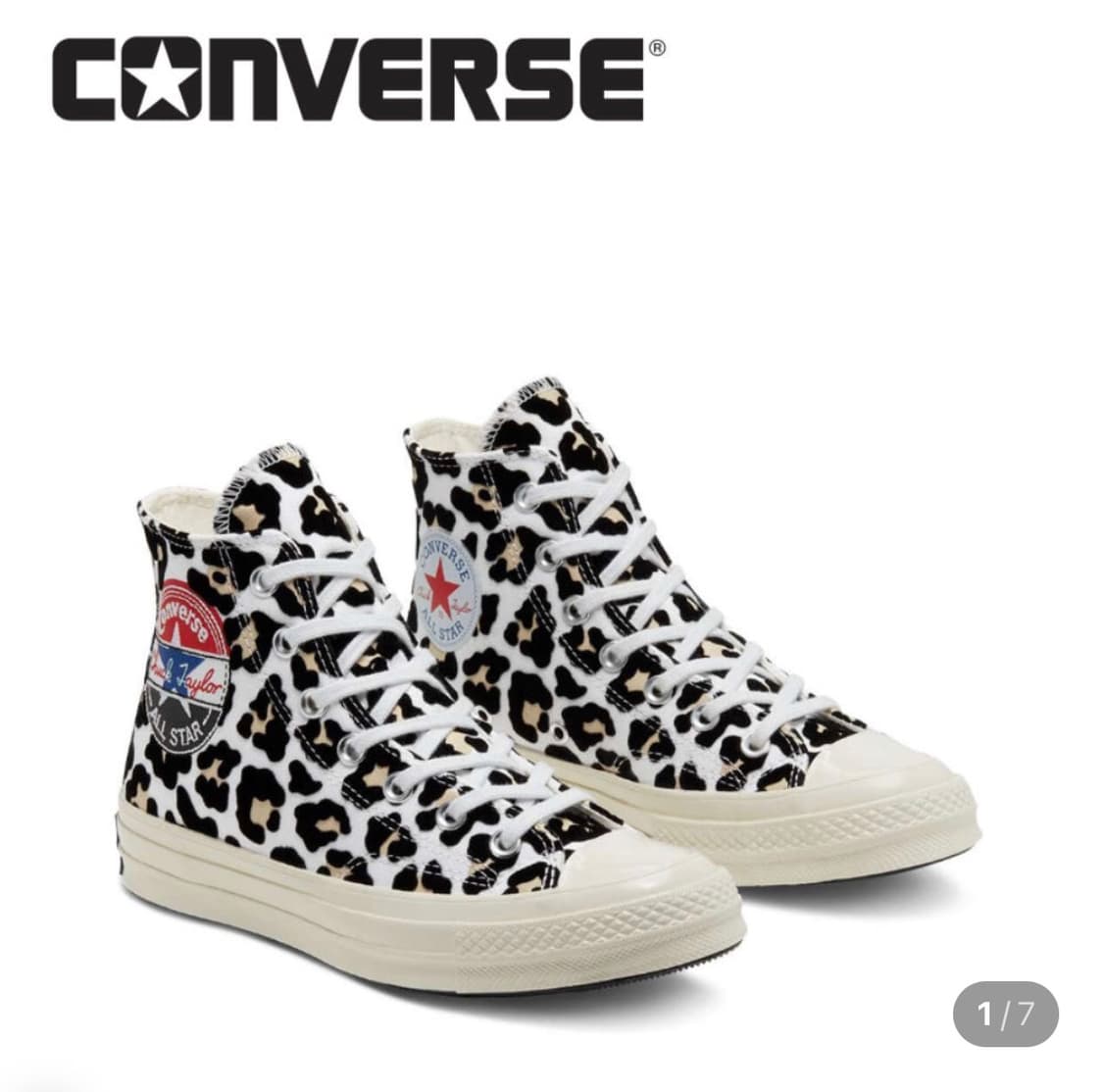 컨버스 로고 플레이 척테일러 70 레오파드 하이탑 공용 스니커즈 상품이미지1