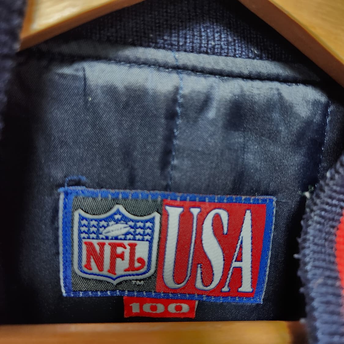 NFL 90s 시카고베어스 양가죽 울 바시티 자켓 L 상품이미지2