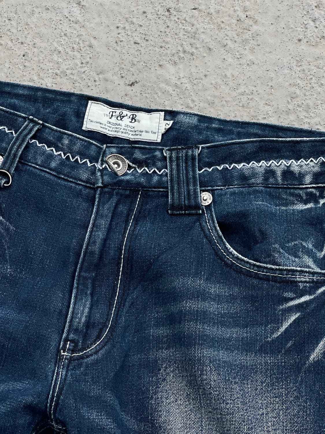 F&b painting cutting denim jean 상품이미지3